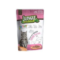 JUNGLE POUCH YAVRU KEDI TAVUK PARC.100 GR