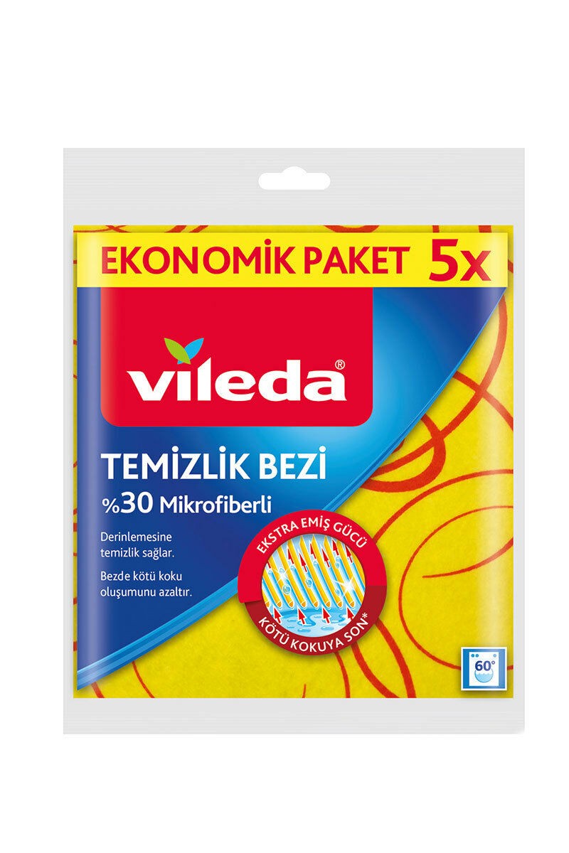 ev temizlik urunleri vileda vileda temizlik bezi 5 li 30