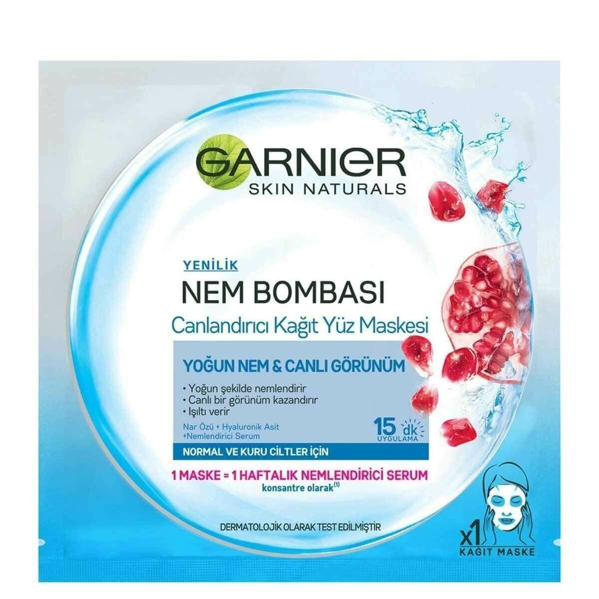 Cilt Bakim Garnier Garnier Nem Bombasi Kagit Maske Mavi Cilt Bakim Garnier Garnier Nem Bombasi Kagit Maske Mavi