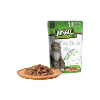 JUNGLE POUCH YETISKIN KEDI TAVUK PARC.100 GR