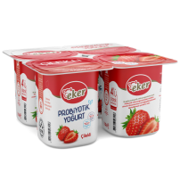 EKER CILEKLI PROBIYOTIK YOGURT 4X100 GR